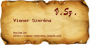 Viener Szeréna névjegykártya